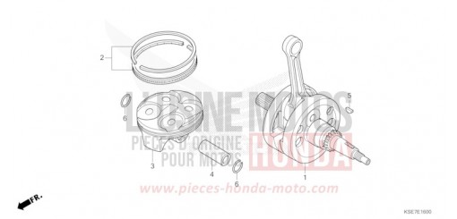 ALBERO MOTORE/PISTONE CRF150RBN di 2022